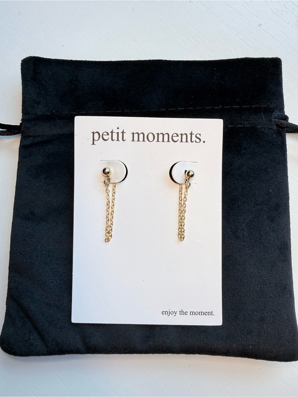 Petit Moments Gold Chain Drop Earrings